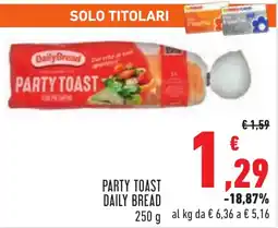 Conad Party toast DAILY BREAD offerta