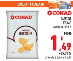 Conad Patatine conad rustiche offerta