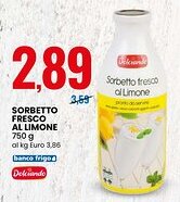 Eurospin Dolciando sorbetto fresco al limone offerta