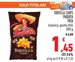Conad Tortilla chips paquita PATA offerta