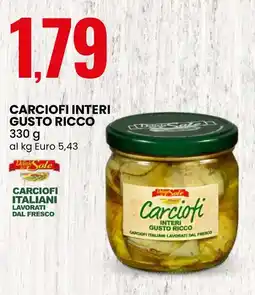 Eurospin Delizie dal sole carciofi interi gusto ricco offerta