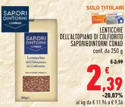 Conad Lenticchie dell'altopiano di colfiorito sapori&dintorni CONAD offerta
