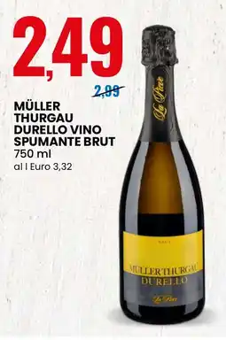Eurospin Müller thurgau durello vino spumante brut offerta
