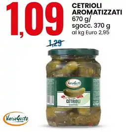 Eurospin Variagusto cetrioli aromatizzati offerta