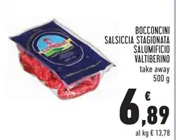 Conad Bocconcini salsiccia stagionata salumificio VALTIBERINO offerta