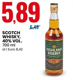 Eurospin Scotch whisky, 40% vol. offerta