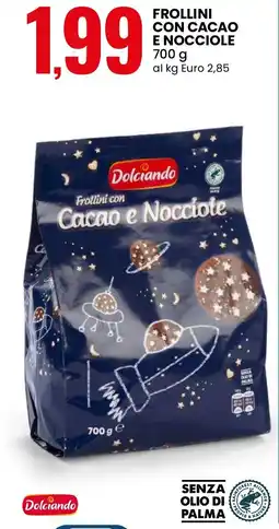 Eurospin Dolciando frollini con cacao e nocciole offerta