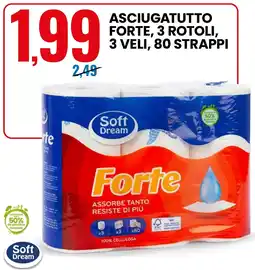 Eurospin Soft dream asciugatutto forte offerta