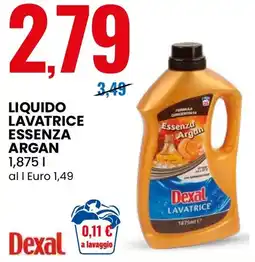 Eurospin Dexal liquido lavatrice essenza argan offerta