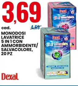 Eurospin Dexal monodosi lavatrice 5 in 1 con ammorbidente/ salvacolore offerta