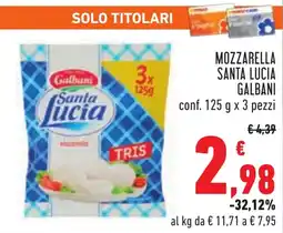 Conad Mozzarella santa lucia GALBANI offerta