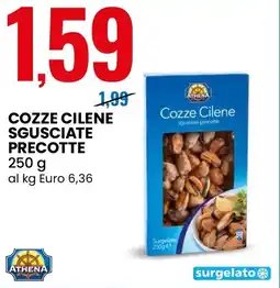 Eurospin Athena cozze cilene sgusciate precotte offerta