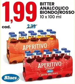 Eurospin Blues bitter analcolico biondo rosso offerta