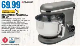 Eurospin Ενκηο impastatrice planetaria 800 w offerta