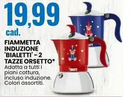 Eurospin Fiammetta induzione 'bialetti' - 2 tazze orsetto offerta
