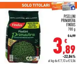 Conad Pisellini primavera FINDUS offerta