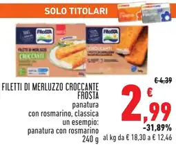 Conad Filetti di merluzzo croccante FROSTA offerta