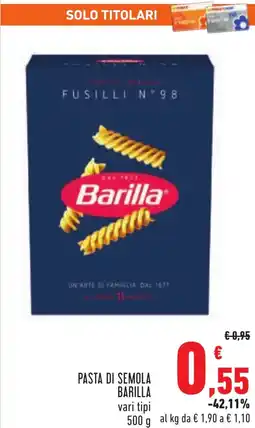 Conad Pasta di semola BARILLA offerta