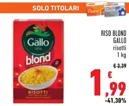 Conad Riso blond GALLO offerta