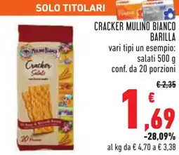 Conad Cracker mulino bianco BARILLA offerta