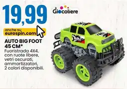 Eurospin Auto big foot 45 cm offerta