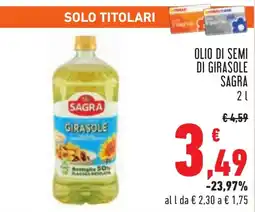 Conad Olio di semi di girasole SAGRA offerta