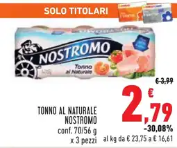 Conad Tonno al naturale NOSTROMO offerta