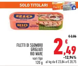 Conad Filetti di sgombro grigliati RIO MARE offerta