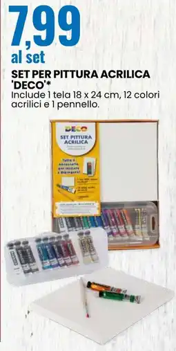 Eurospin Set per pittura acrilica 'deco' offerta