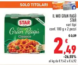 Conad Il mio gran ragù STAR offerta