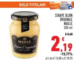 Conad Senape dijon originale MAILLE offerta