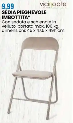 Eurospin Sedia pieghevole imbottita offerta