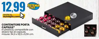Eurospin Contenitore porta capsule offerta