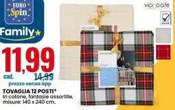 Eurospin Tovaglia 12 posti offerta