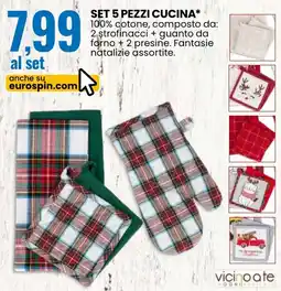 Eurospin Set 5 pezzi cucina offerta