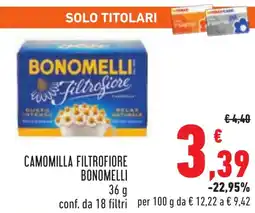 Conad Camomilla filtrofiore BONOMELLI offerta