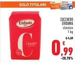 Conad Zucchero ERIDANIA offerta