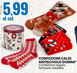 Eurospin Confezione calze antiscivolo donna offerta