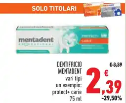 Conad Dentifricio MENTADENT offerta