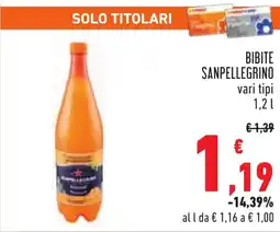 Conad Bibite SANPELLEGRINO offerta