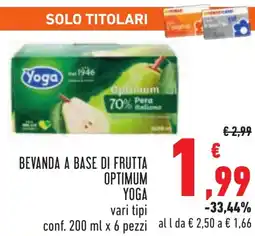 Conad Bevanda a base di frutta optimum YOGA offerta