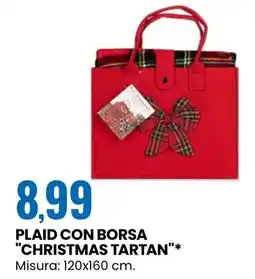 Eurospin Plaid con borsa "christmas tartan" offerta