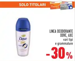 Conad Linea deodorante DOVE offerta