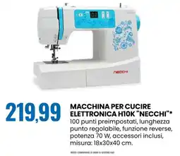 Eurospin Macchina per cucire elettronica hiok "necchi" offerta