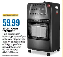Eurospin Stufa a gas "zephir" offerta