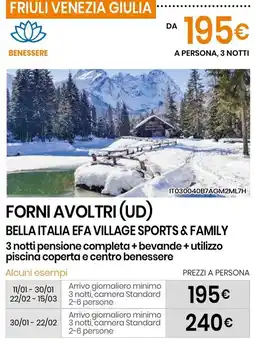 Eurospin Bella italia efa village sports & family offerta