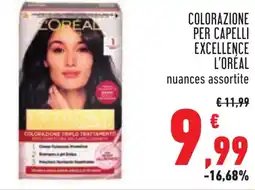 Conad Colorazione per capelli excellence L'OREAL nuances assortite offerta