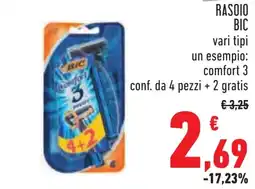 Conad Rasoio BIC un esempio: comfort 3 offerta