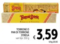 Spazio Conad Torrone o pan di torrone STREGA offerta