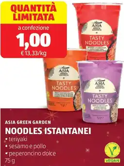 ALDI Asia green garden noodles istantanei offerta